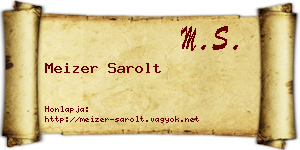 Meizer Sarolt névjegykártya